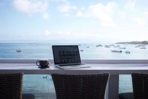 Beach chairs and other amenities made available through reservations