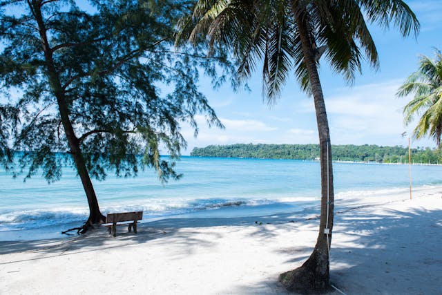 Beautiful beach location in Southeast Asia